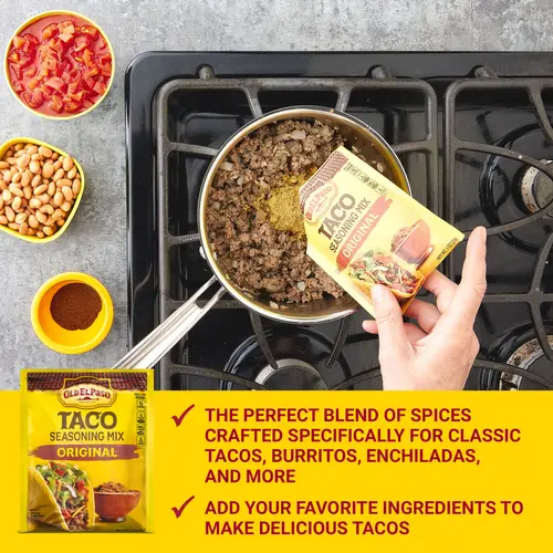 (8 pack) Old El Paso Taco Seasoning Mix, Original Flavor, 1 oz. thumbnail 4