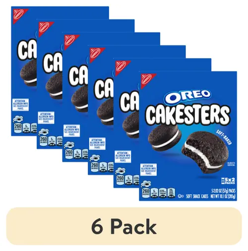 (6 pack) OREO Cakesters Soft Snack Cakes, 5 - 2.02 oz Snack Packs