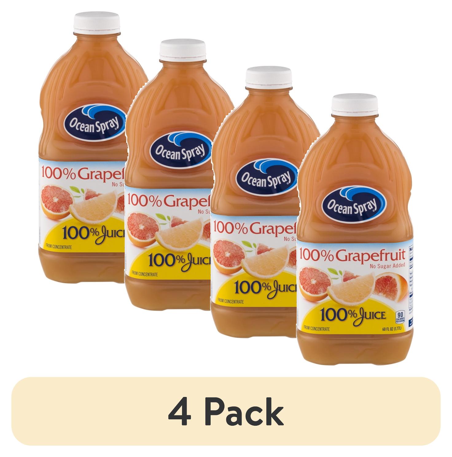 (4 pack) Ocean SprayÂ® 100% Grapefruit Juice, 100% Juice, 60 fl oz Bottle