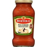 (6 pack) Bertolli Pasta Sauce Five Cheese, Spaghetti Tomato Sauce, 24 oz