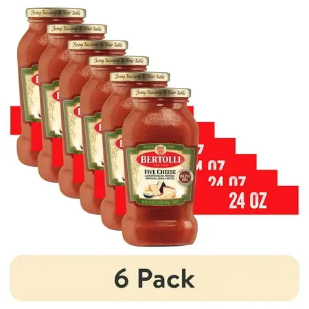 (6 pack) Bertolli Pasta Sauce Five Cheese, Spaghetti Tomato Sauce, 24 oz thumbnail 3