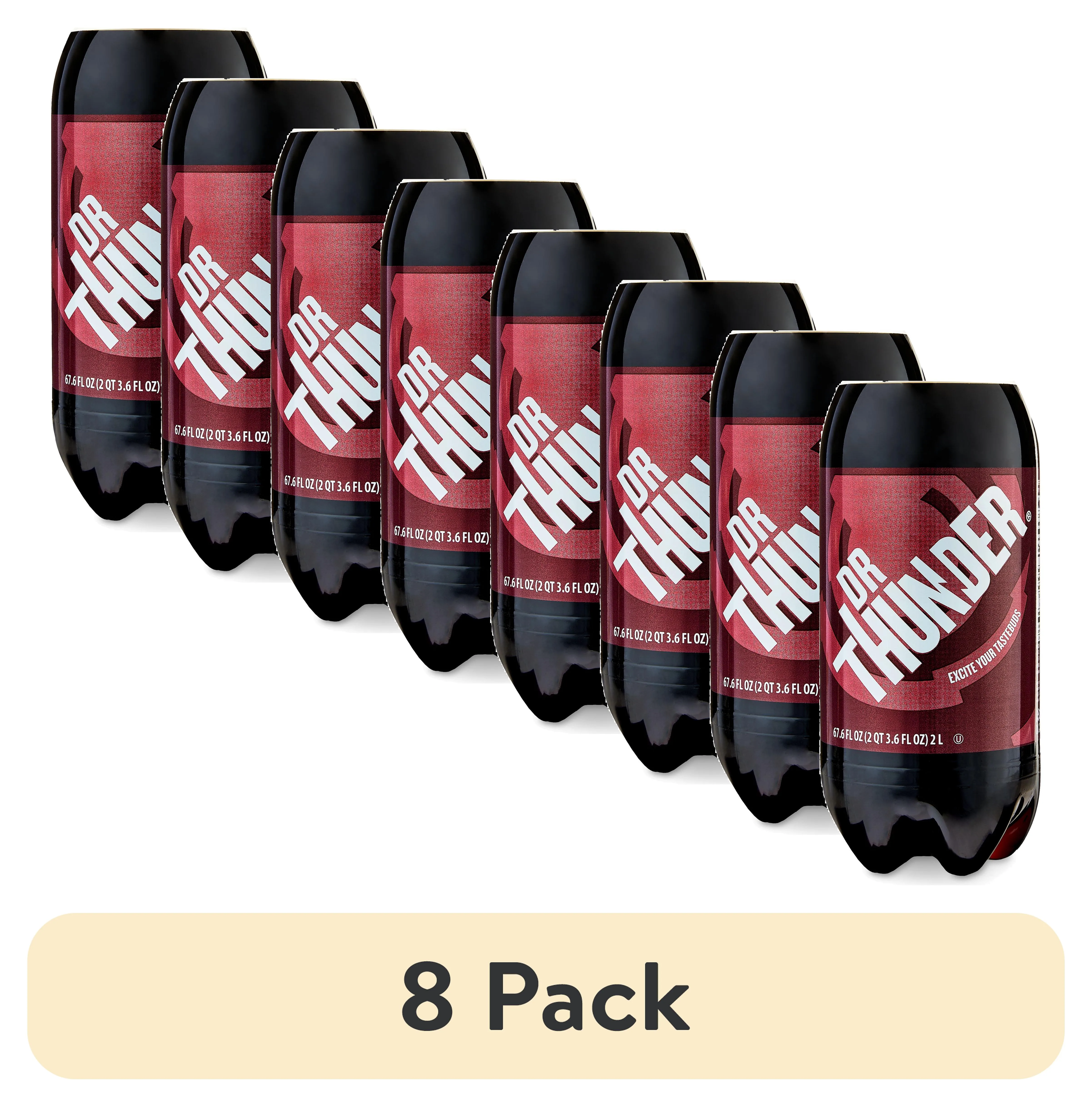 (8 pack) Great Value Dr Thunder, 2 L Bottle