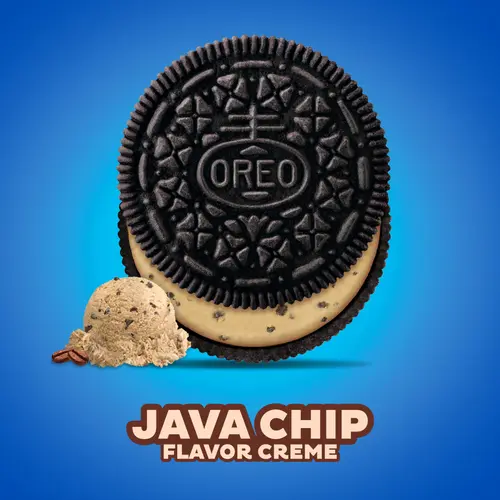 (3 pack) OREO Java Chip Creme Chocolate Sandwich Cookies, Family Size, 17 oz thumbnail 4