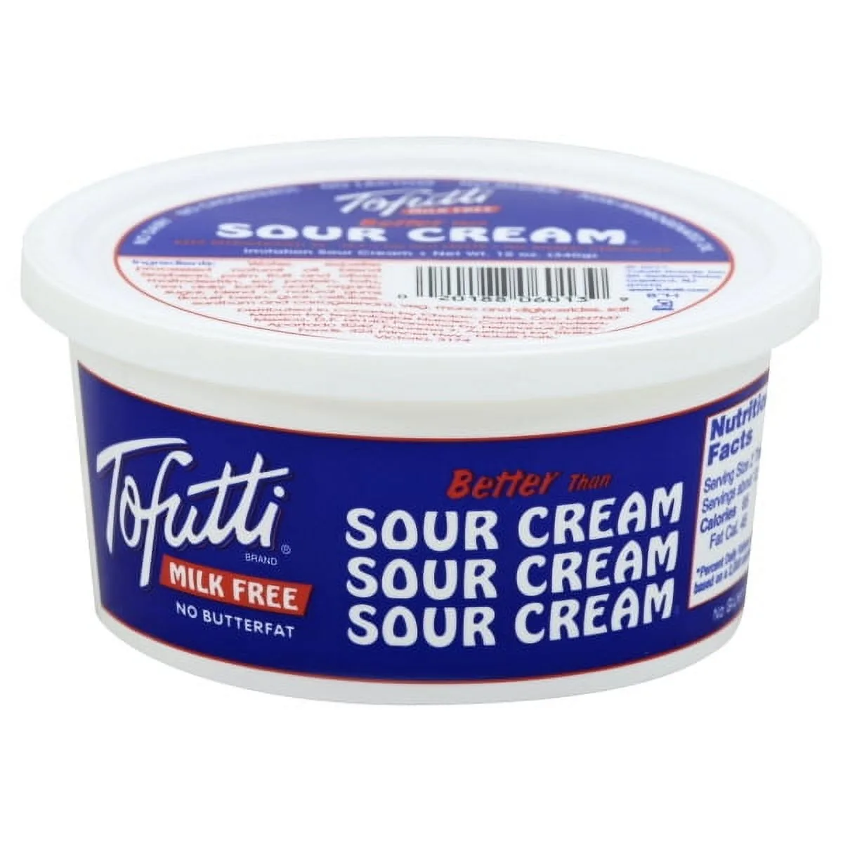 Tofutti Brand Blue Tub Non Hydrogenated Sour Supreme Cream, 12 Ounce -- 12 per case.
