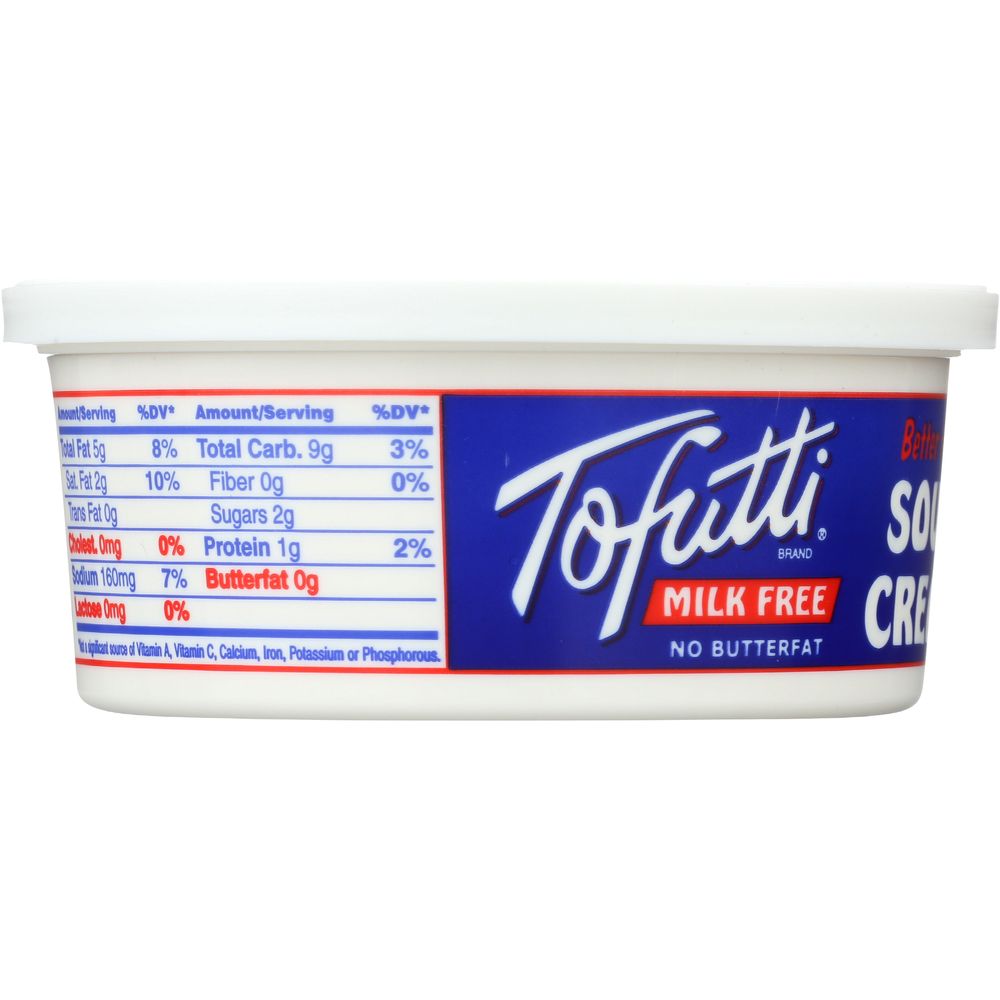 Tofutti Brand Blue Tub Non Hydrogenated Sour Supreme Cream, 12 Ounce -- 12 per case. thumbnail 3