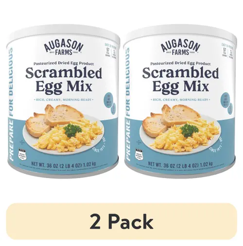 (2 pack) Augason Farms Scrambled Egg Mix Large Can