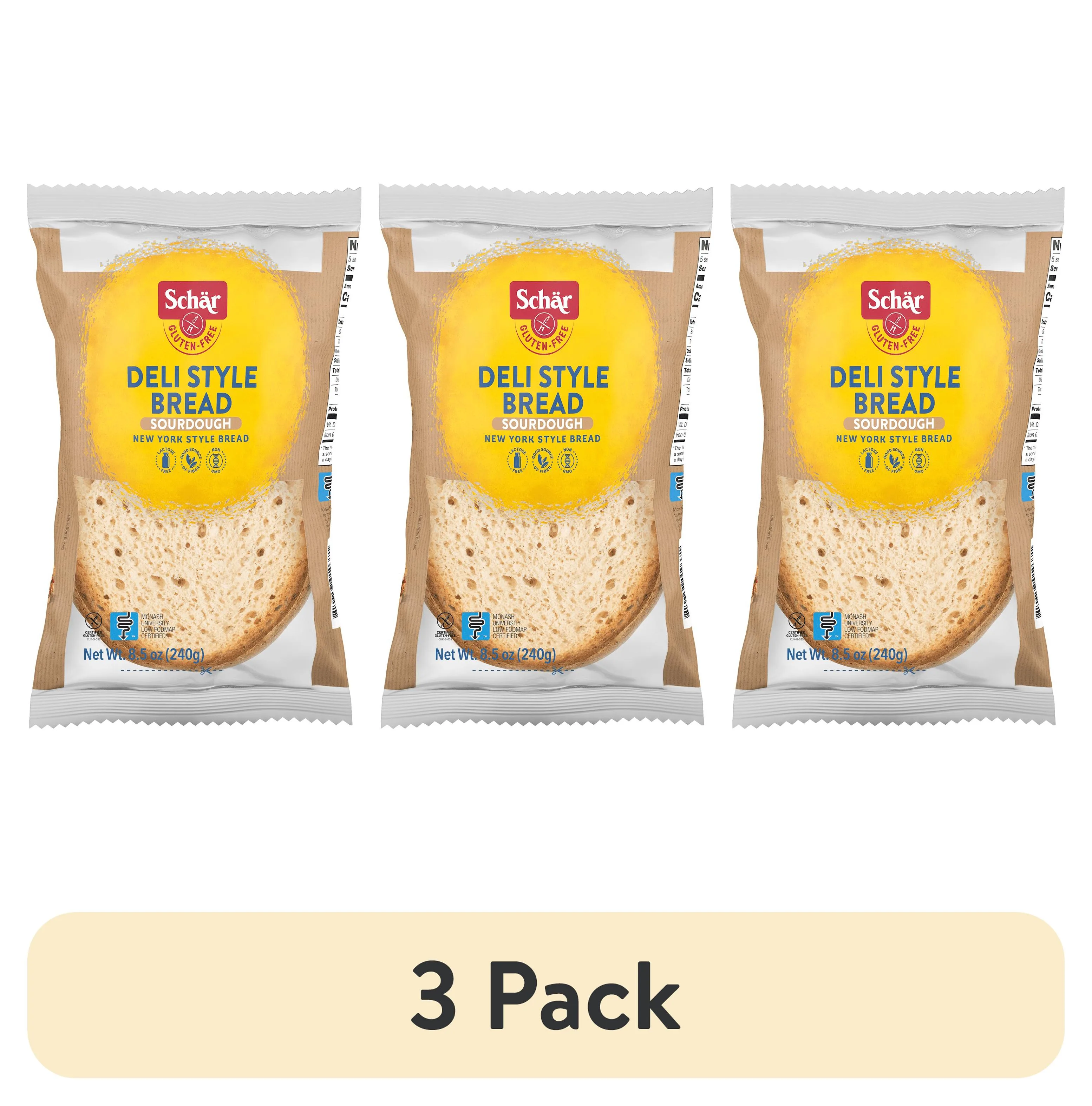 (3 pack) Schar Gluten Free Deli Style Sourdough Bread, 8.5 oz