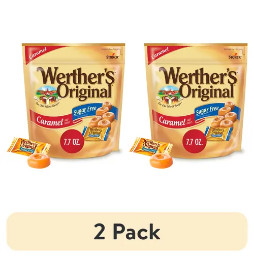 (2 pack) Werther's Original Hard Sugar Free Caramel Candy, 7.7 oz