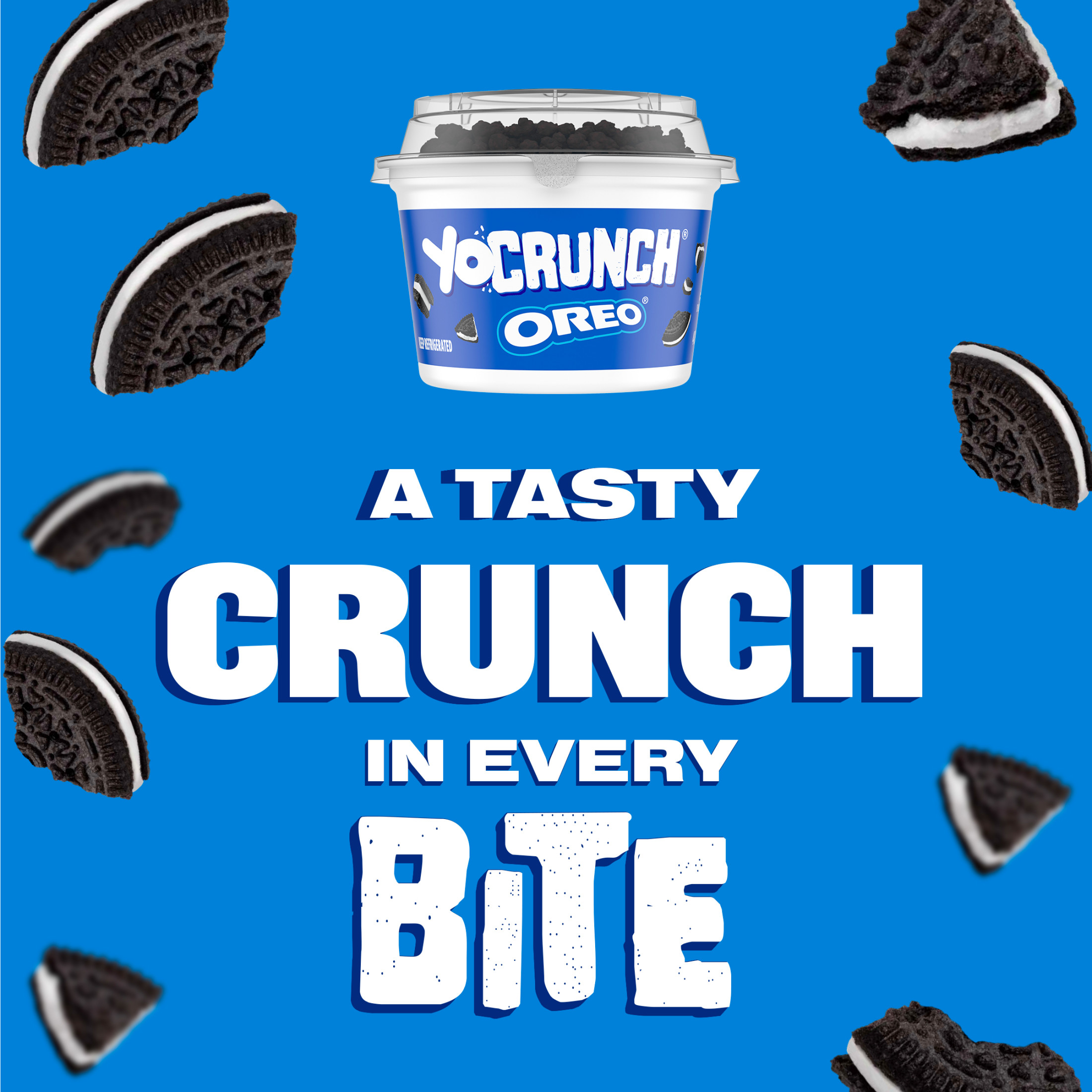 YoCrunch Vanilla Low Fat Yogurt with OREO(R) Cookie Pieces, 4 oz Yogurt Cups, 4 Count thumbnail 2