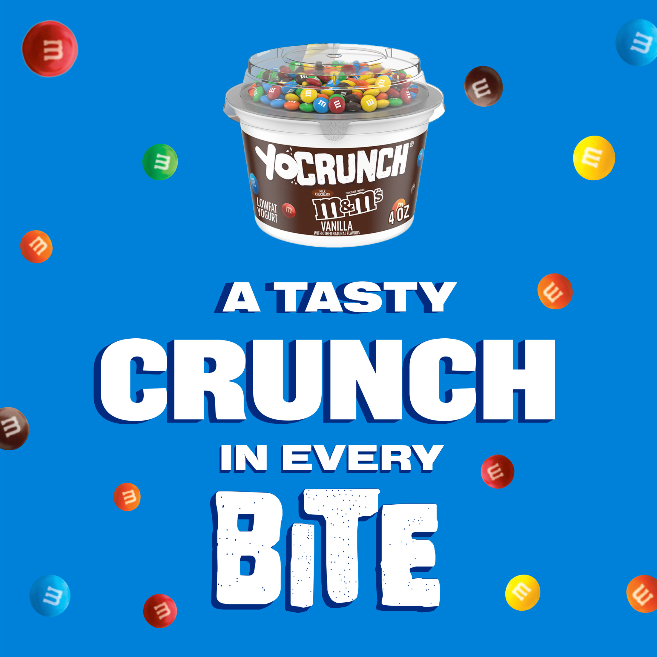 YoCrunch Vanilla Low Fat Yogurt with Mini M&Ms(R), 4 oz Yogurt Cups, 4 Count thumbnail 3