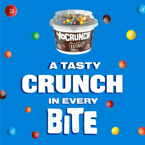 YoCrunch Vanilla Low Fat Yogurt with Mini M&Ms(R), 4 oz Yogurt Cups, 4 Count thumbnail 3