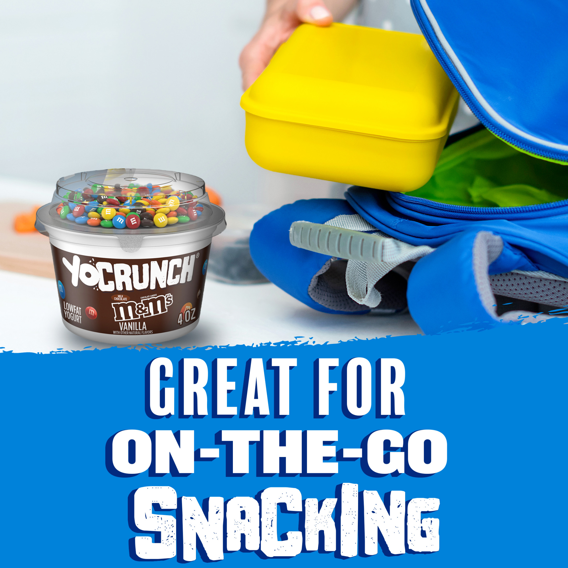 YoCrunch Vanilla Low Fat Yogurt with Mini M&Ms(R), 4 oz Yogurt Cups, 4 Count thumbnail 4