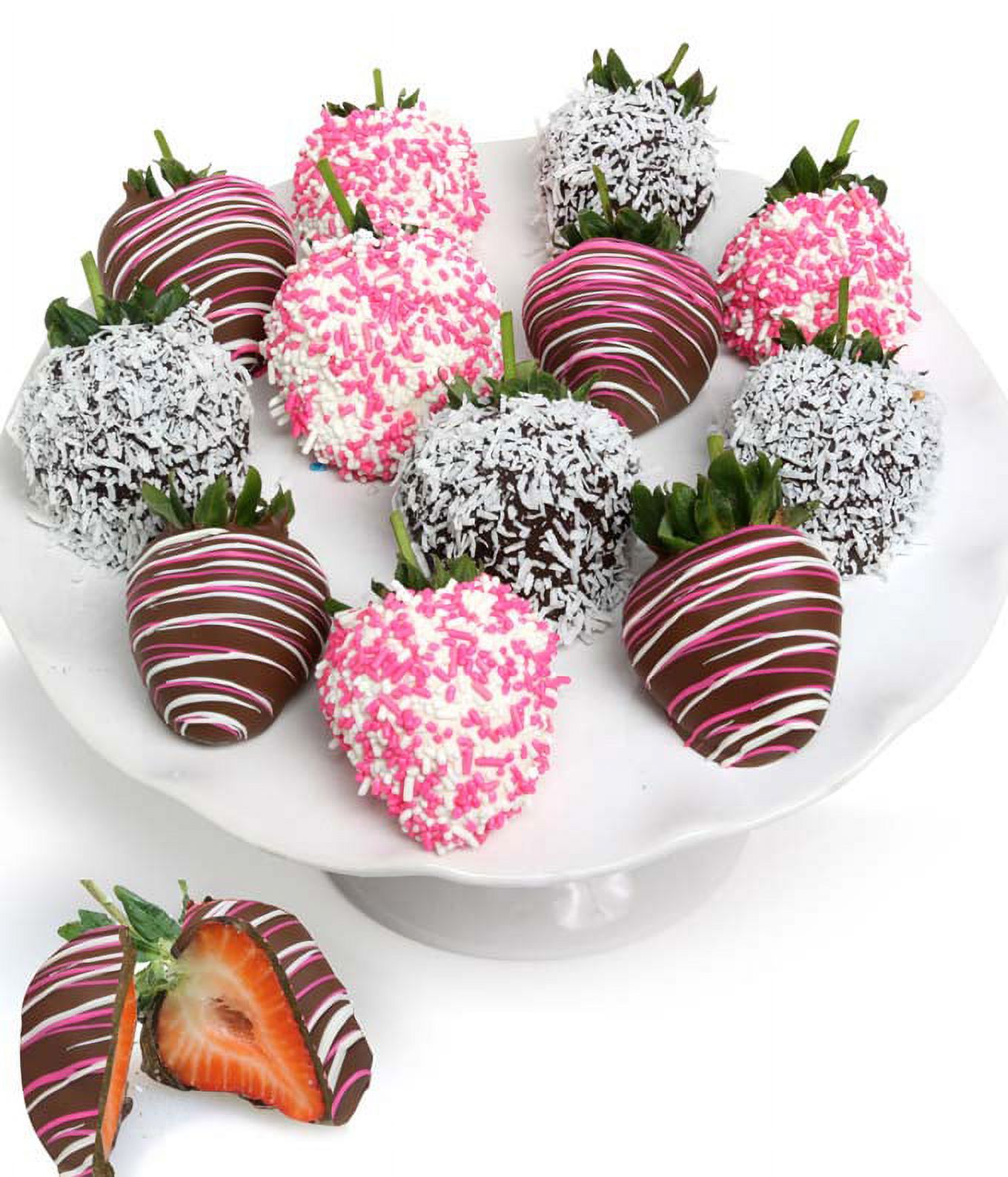 From You Flowers - Baby Girl Chocolate Covered Strawberries - 12 Pieces