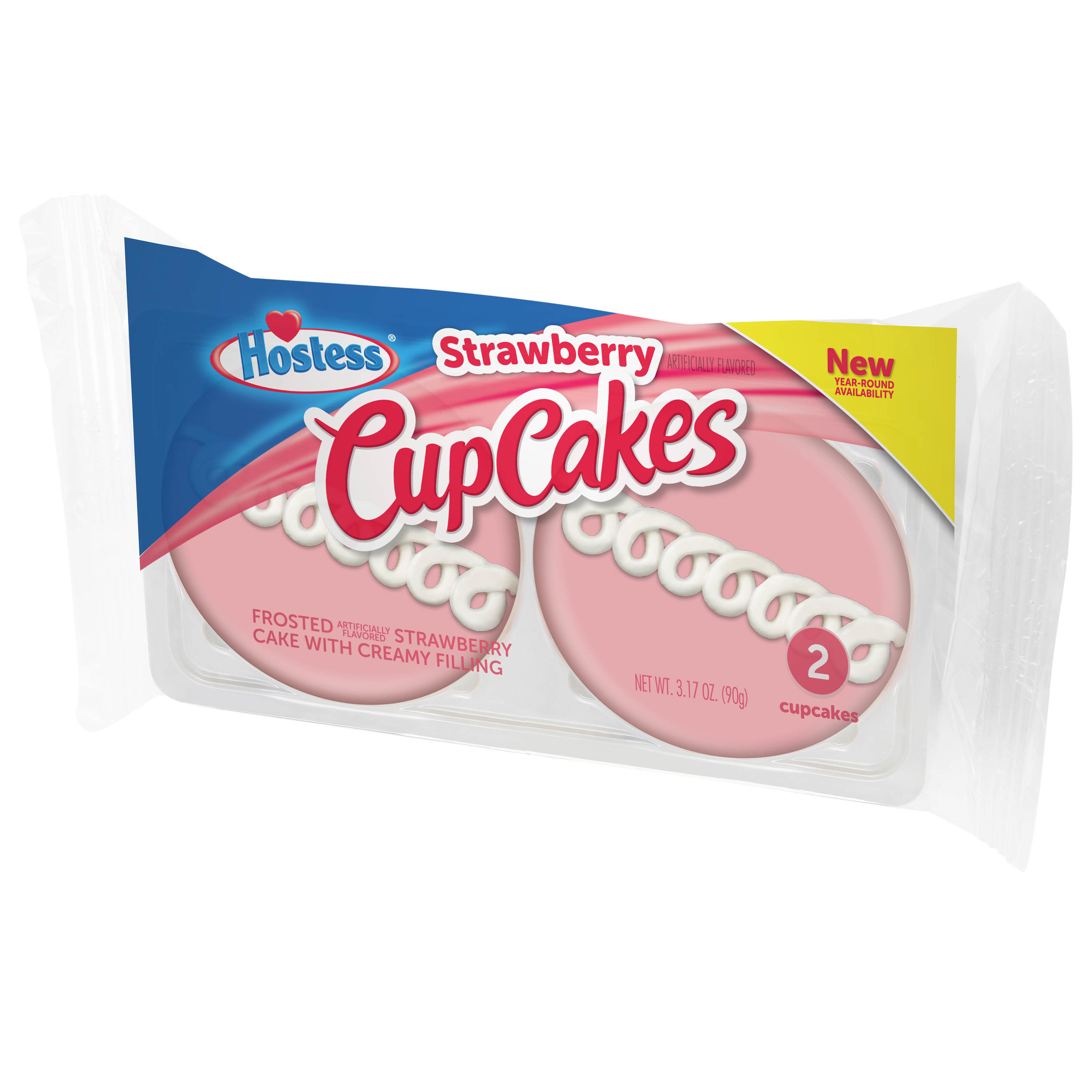 (2 pack) HOSTESS Strawberry Cup Cakes, Single Serve, 2 count, 3.17 oz thumbnail 3