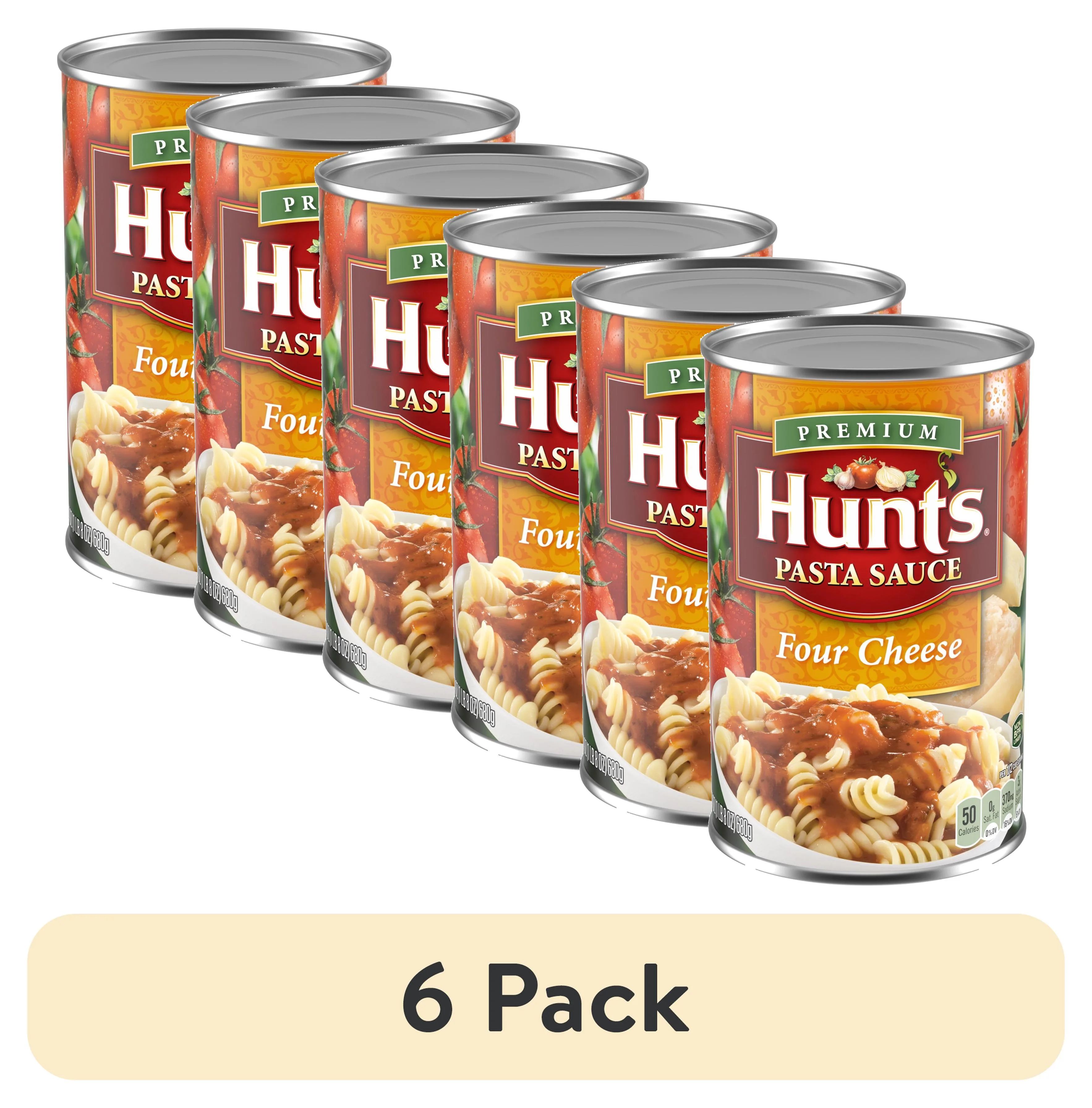 (6 pack) Hunt's Four Cheese Pasta Sauce, 24 oz Can