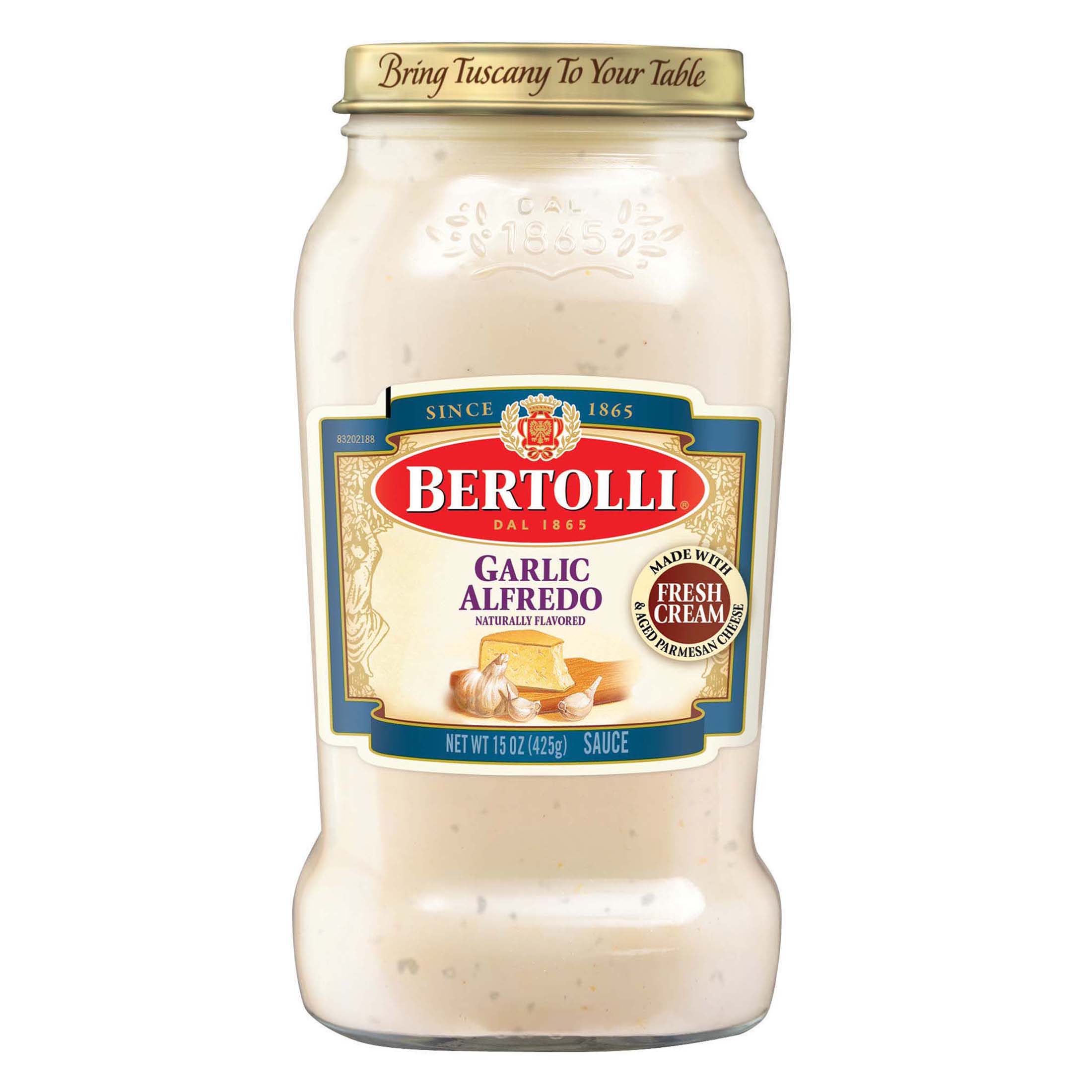(6 pack) Bertolli Alfredo Sauce with Garlic and Parmesan Cheese, Spaghetti Pasta Sauce, 15 oz thumbnail 4