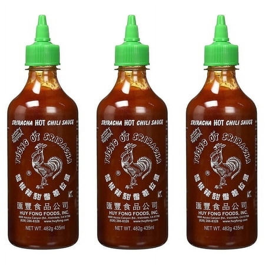 (6 pack) Huy Fong Foods Sriracha Hot Chili Sauce, Medium (17 oz.) thumbnail 3