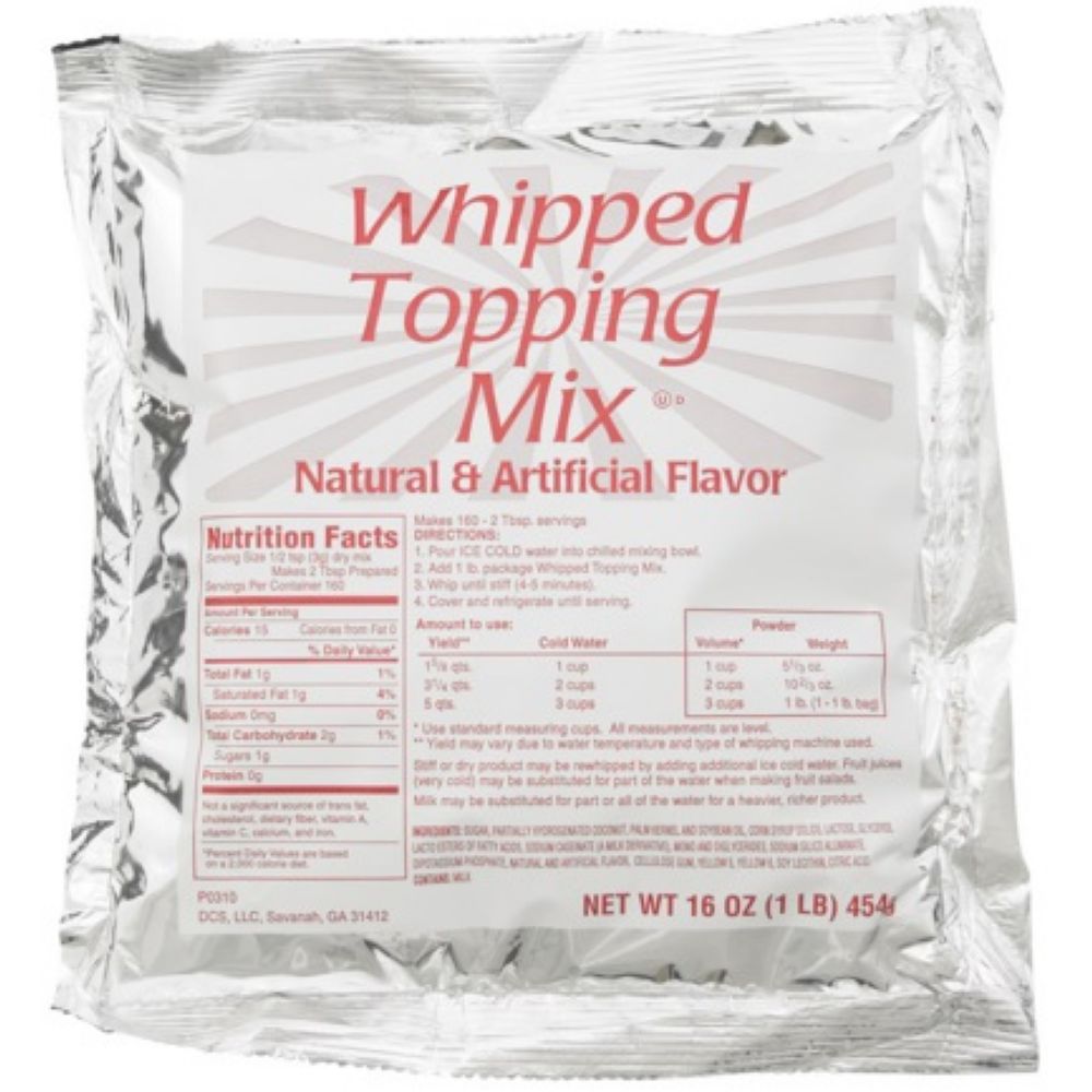 Chefs Companion Whipped Topping Mix Natural and Artificial Flavor,1 Pound