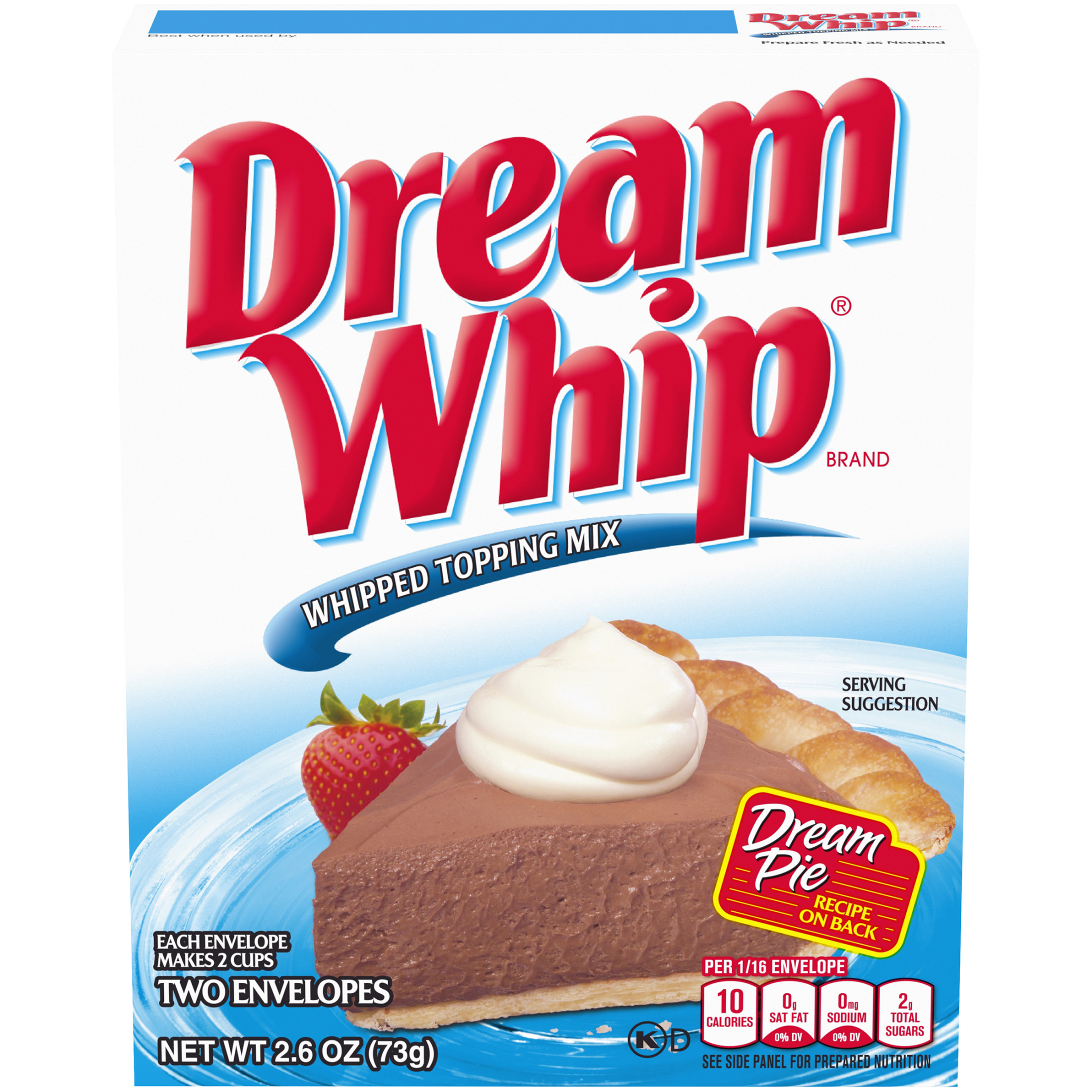 (4 pack) Dream Whip OK Kosher Certification Whipped Topping Mix Box, 2.6 oz thumbnail 2