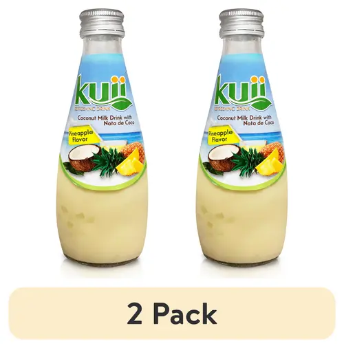 (2 pack) Kuii Drinks Coconut Milk with Nata de Coco, Pineapple, 290mL