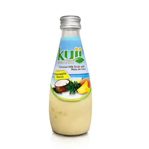 (2 pack) Kuii Drinks Coconut Milk with Nata de Coco, Pineapple, 290mL thumbnail 2