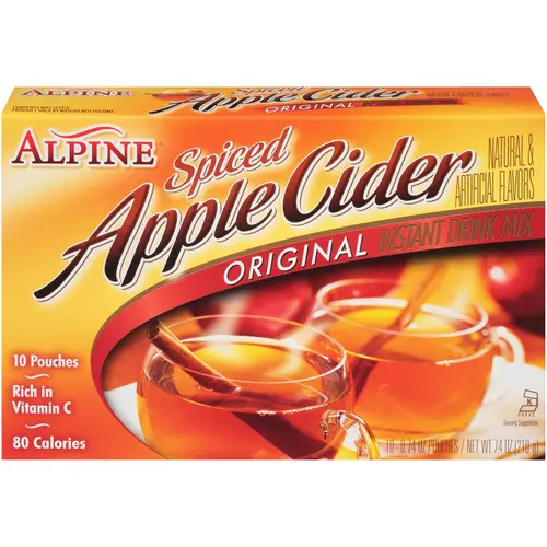 (3 pack) Alpine Spiced Cider Original Powdered Drink Mix, Apple Flavor, 10 Pouches thumbnail 2