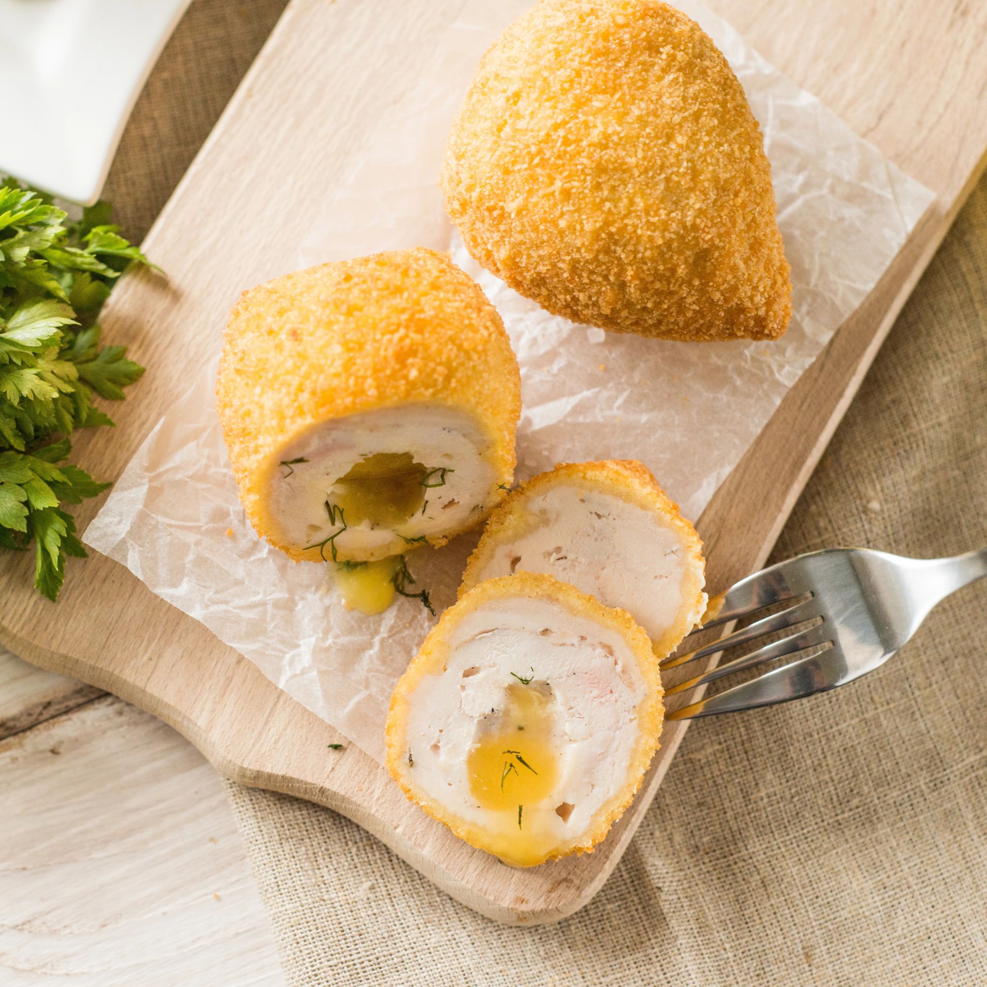 Today Gourmet Homestyle Breaded Kiev Boneless Stuffed Chicken Breasts - (18) 4oz Portions thumbnail 3