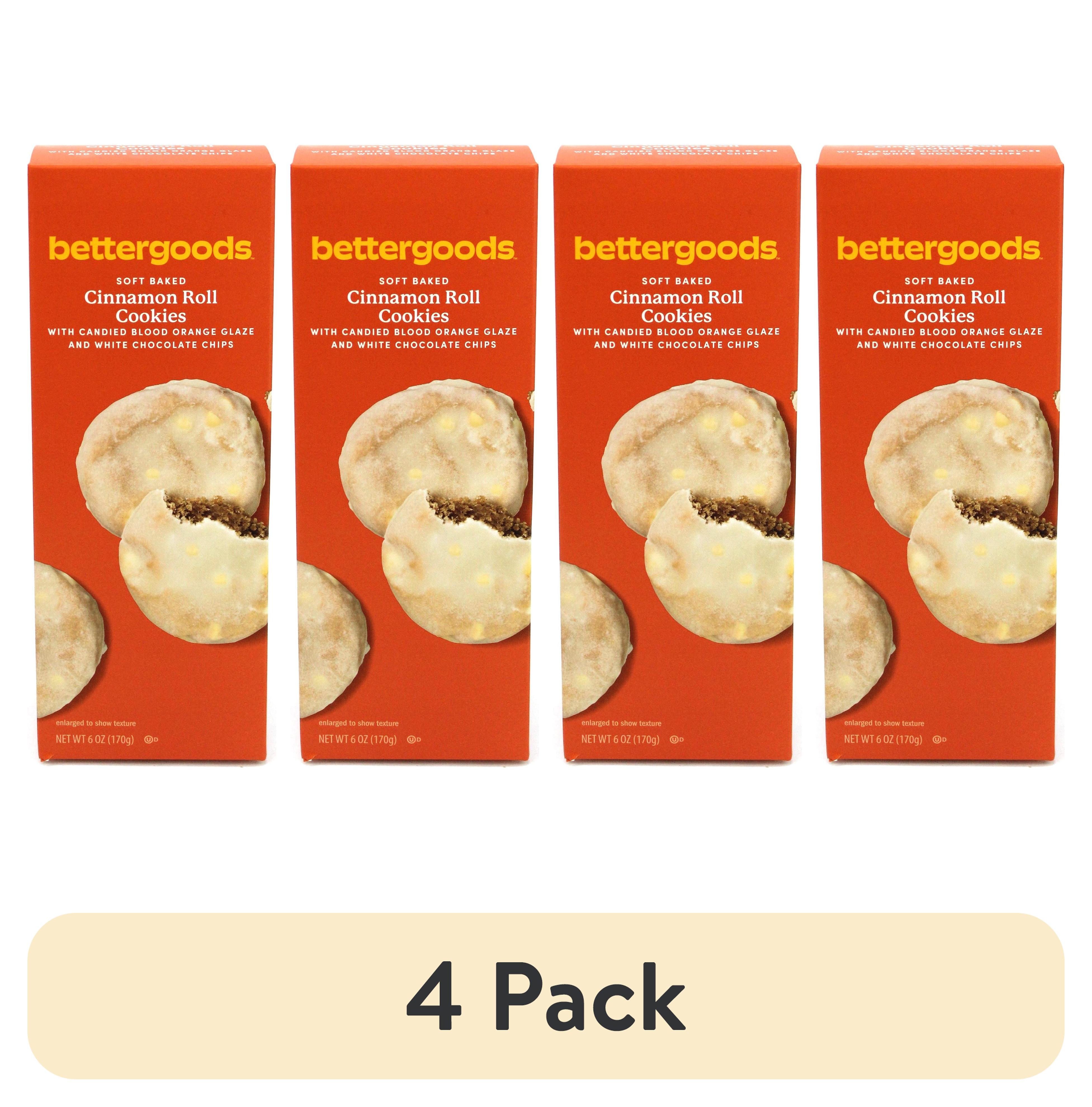 (4 pack) bettergoods Soft Baked Cinnamon Roll Cookies, 6 oz