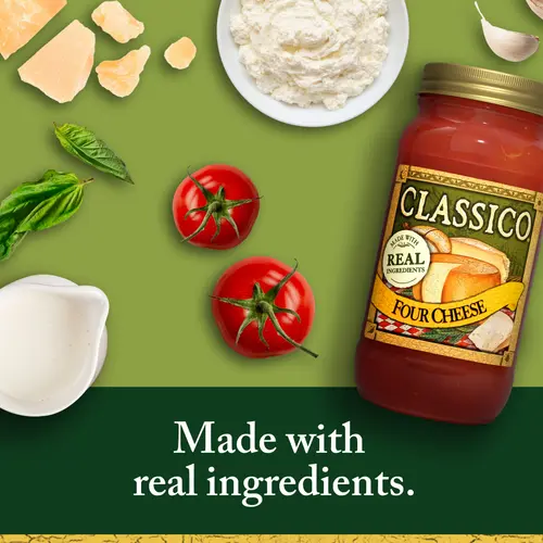 (4 pack) Classico Four Cheese Spaghetti Pasta Sauce, 24 oz. Jar thumbnail 3