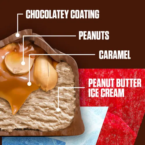 Snickers Creamy Peanut Butter Ice Cream Bars, 24 fl oz, 12 Pack thumbnail 3