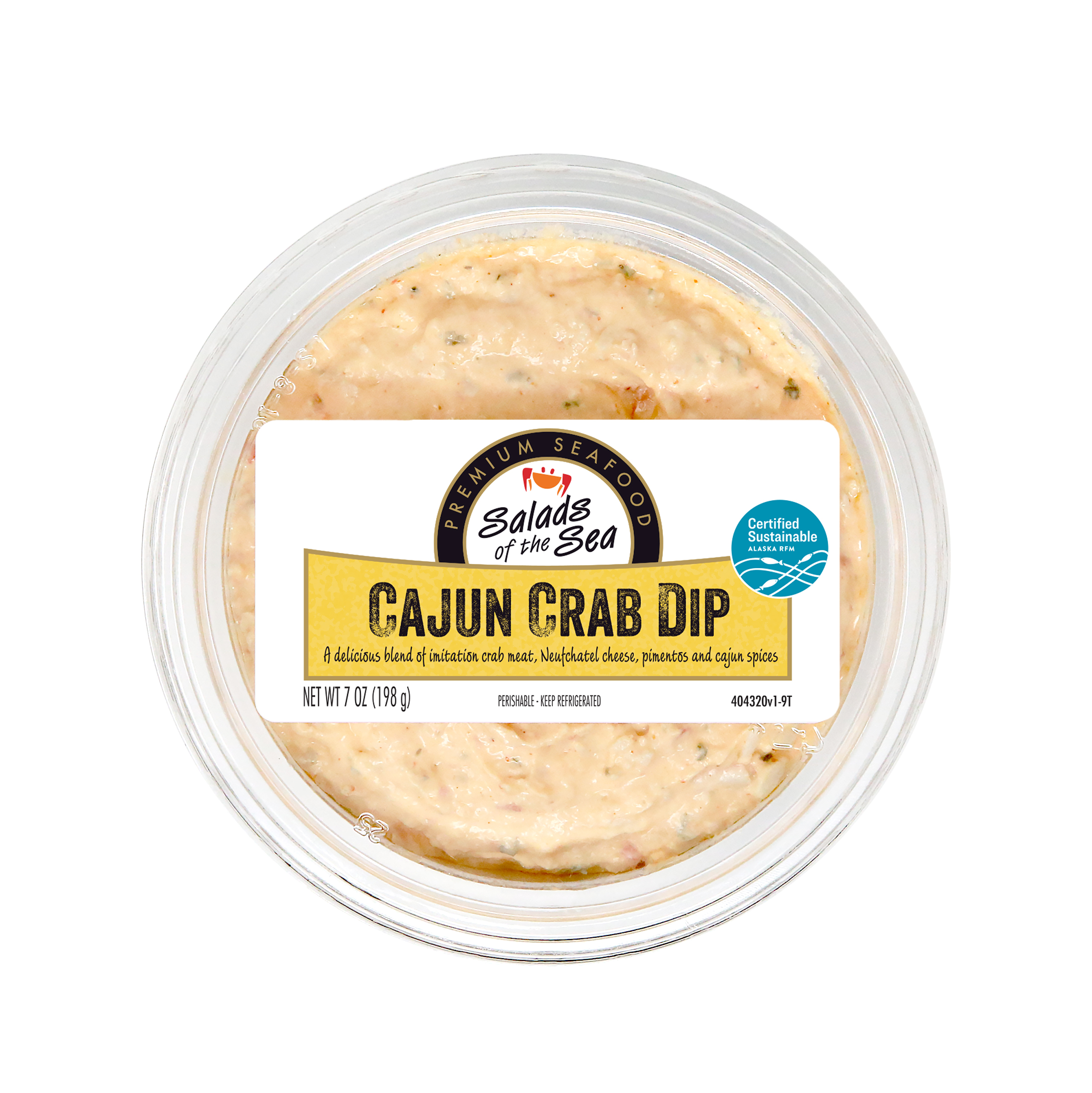 Salads of the Sea Cajun Crab Dip, Fish Dip, 7 oz, Refrigerated