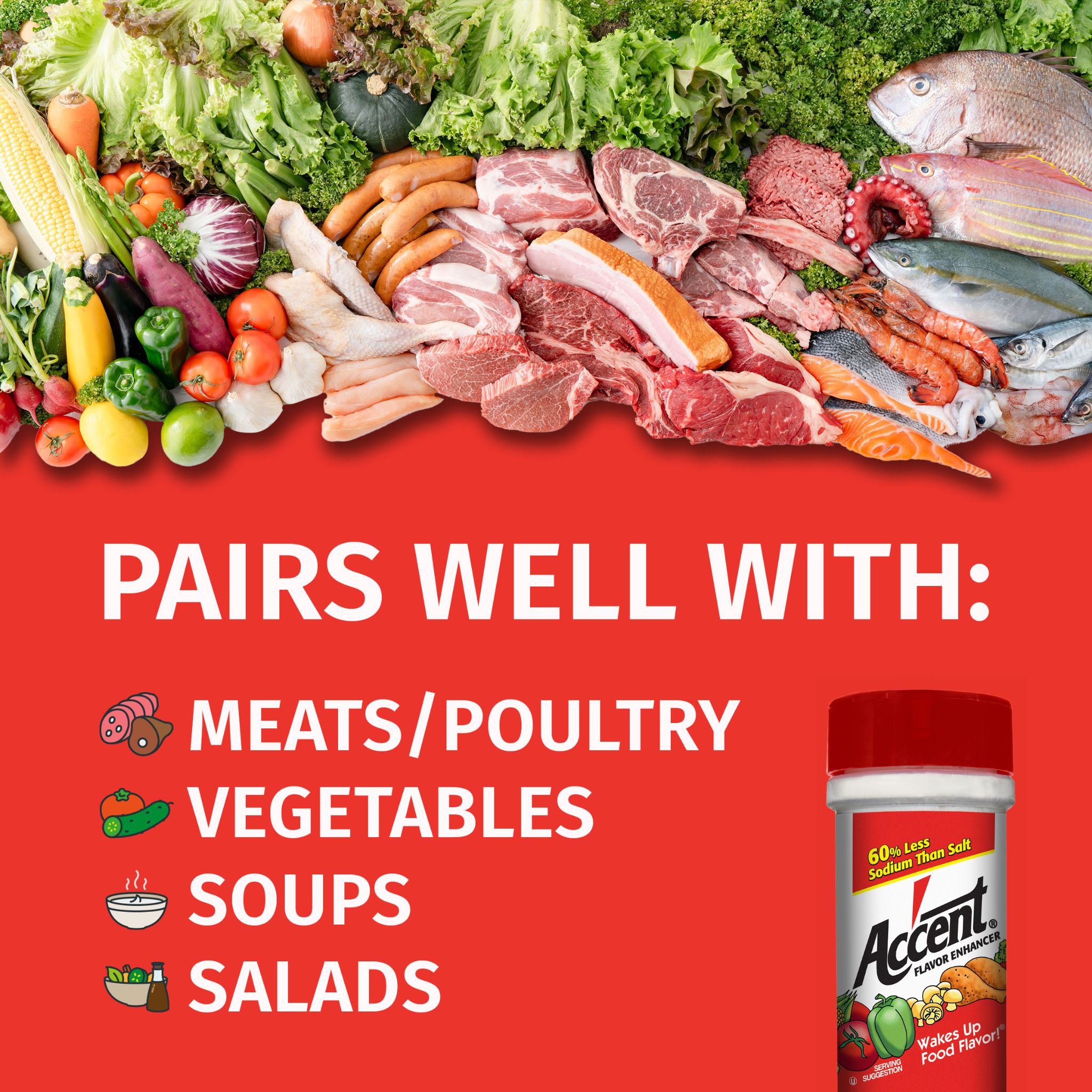 Ac'cent Flavor Enhancer MSG, Kosher, 4.5 oz thumbnail 3