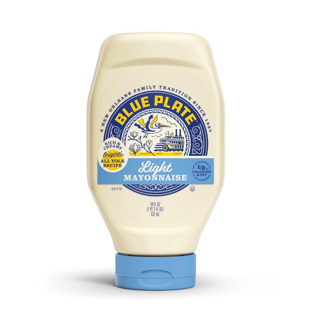 Blue Plate Light Mayonnaise, 18 fl oz Squeeze Bottle