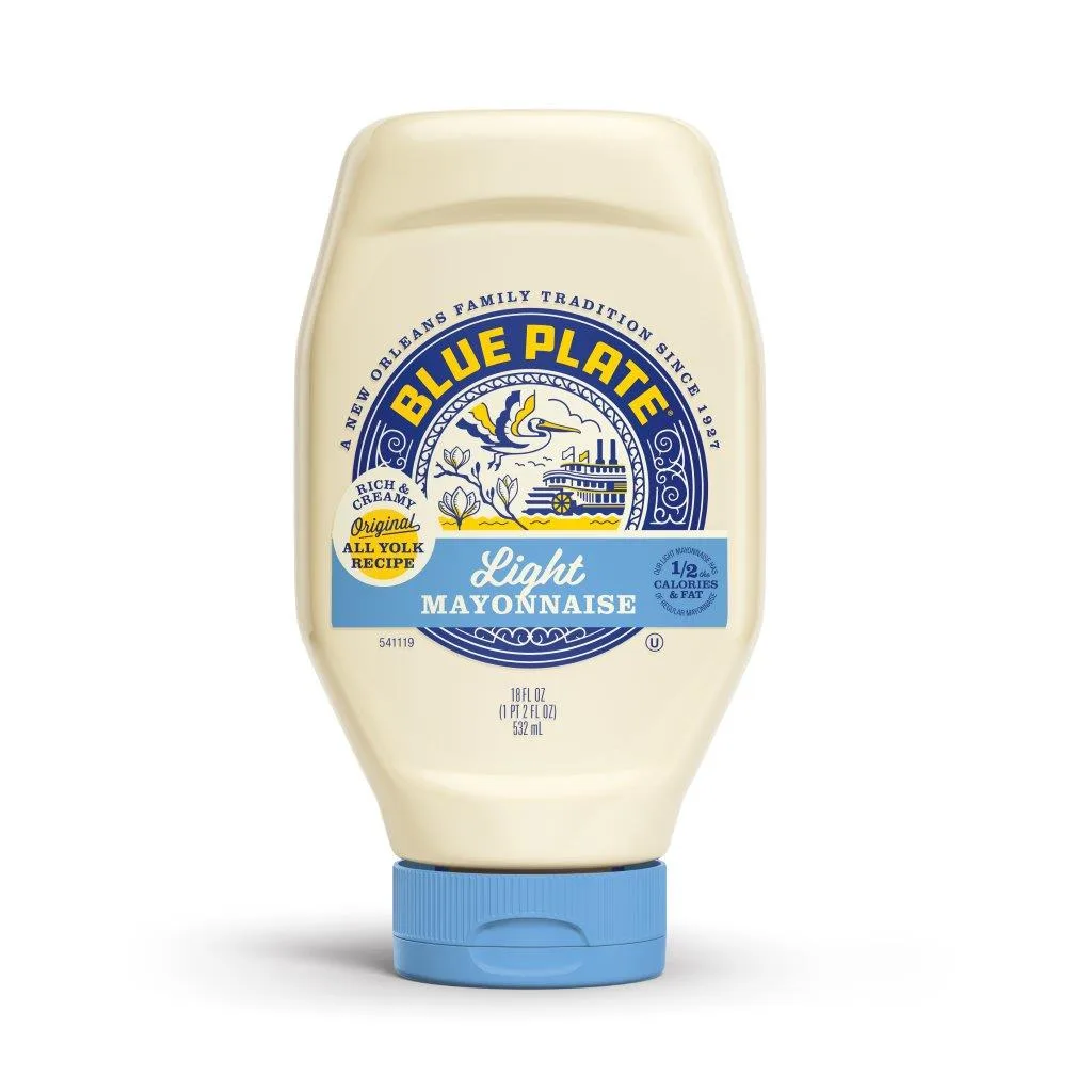 Blue Plate Light Mayonnaise, 18 fl oz Squeeze Bottle