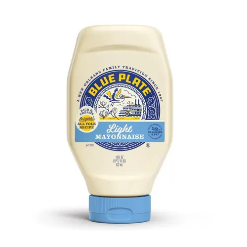 Blue Plate Light Mayonnaise, 18 fl oz Squeeze Bottle