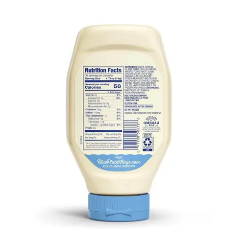 Blue Plate Light Mayonnaise, 18 fl oz Squeeze Bottle thumbnail 4