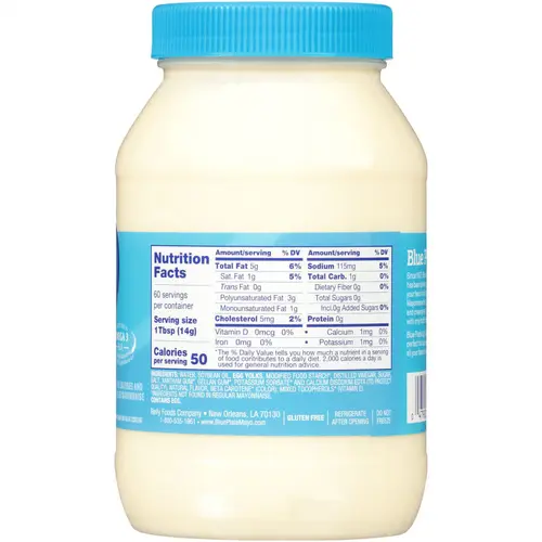 Blue Plate Light Mayonnaise, 30 Fl. Oz. thumbnail 2