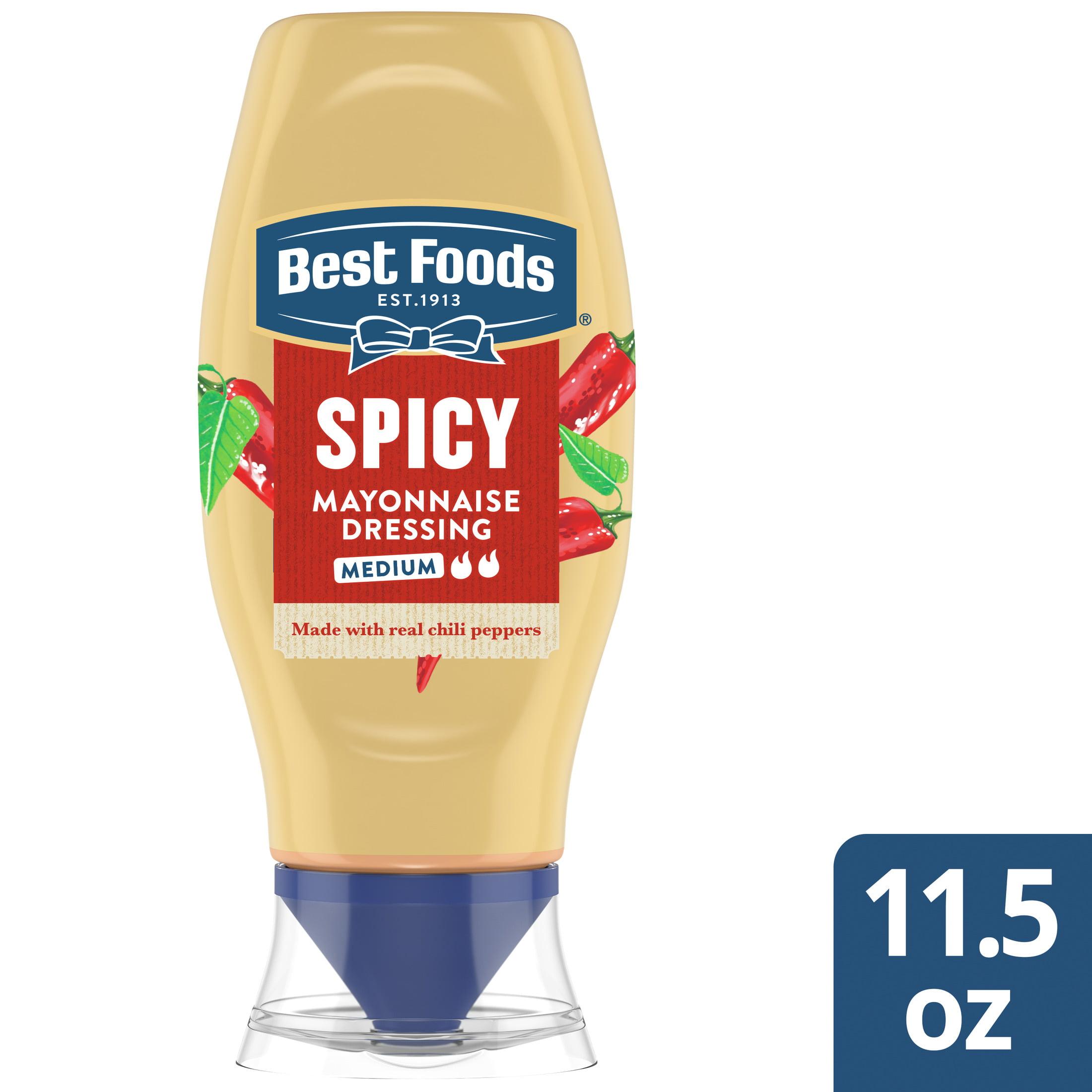 Best Foods Medium Spicy Mayonnaise, Condiments, 11.5 fl oz Bottle