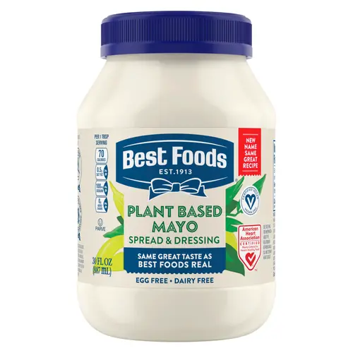 Best Foods Plant Based Mayonnaise Spread & Dressing, 30 oz