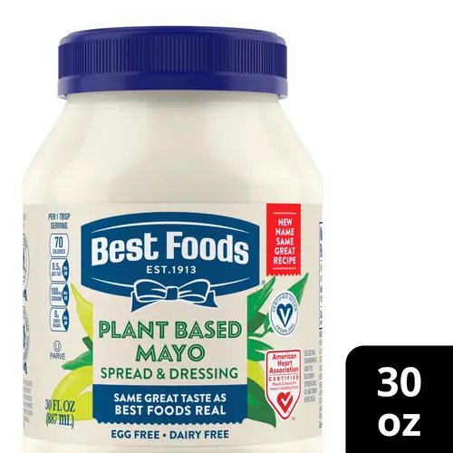 Best Foods Plant Based Mayonnaise Spread & Dressing, 30 oz thumbnail 3