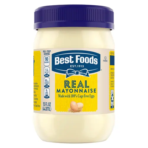 Best Foods Made with Cage Free Eggs Real Mayonnaise, Condiments, 15 fl oz Jar