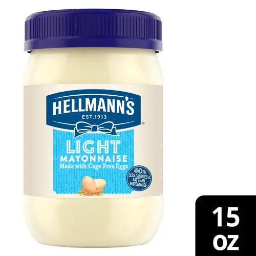 Hellmann's Made with Cage Free Eggs Light Mayonnaise, 15 fl oz Jar thumbnail 2