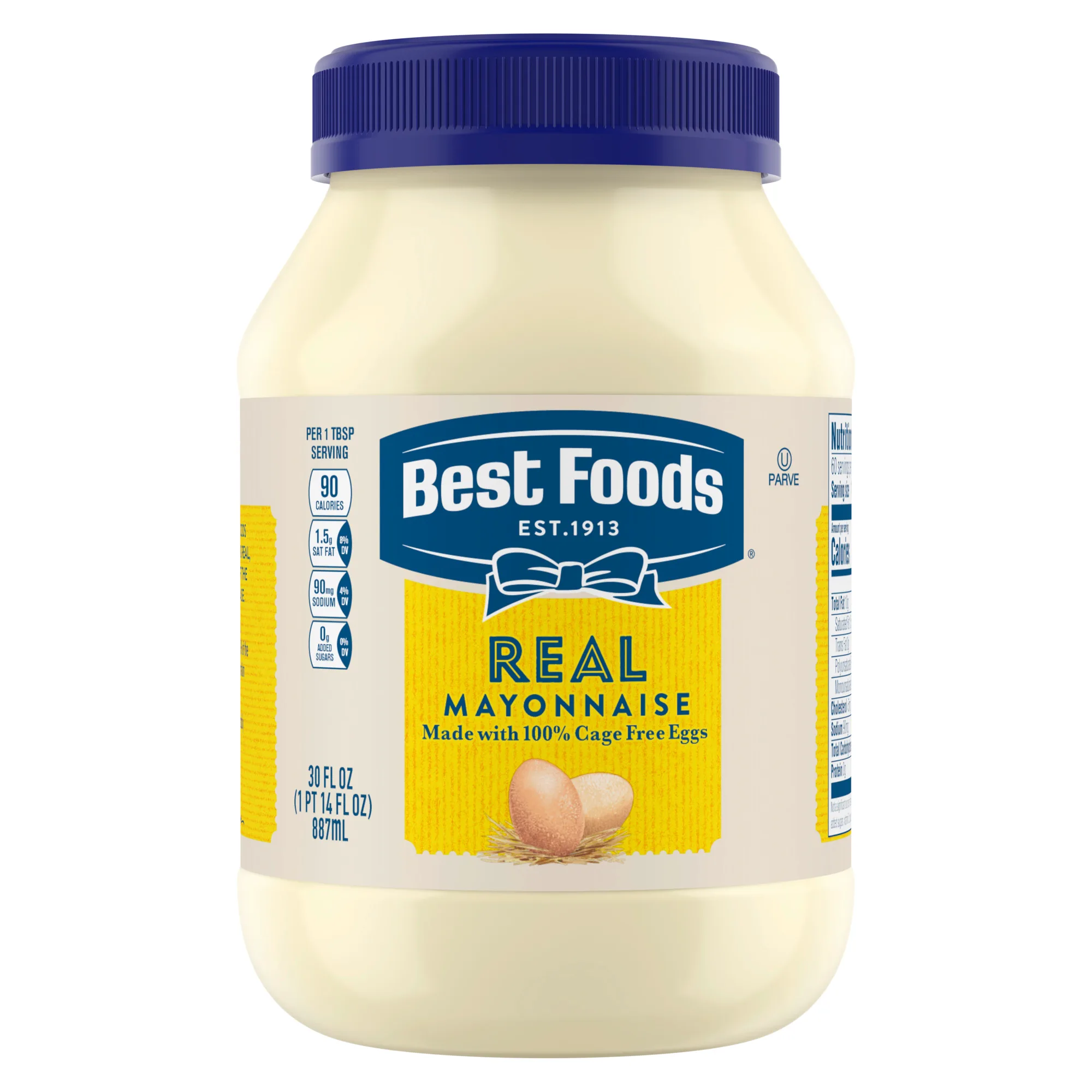 Best Foods Real Mayonnaise, Sandwich Spread Condiments, 30 fl oz Jar