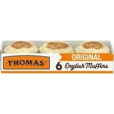 Thomas' Original English Muffins, 6 count, Plain English Muffins, 13 oz Tray