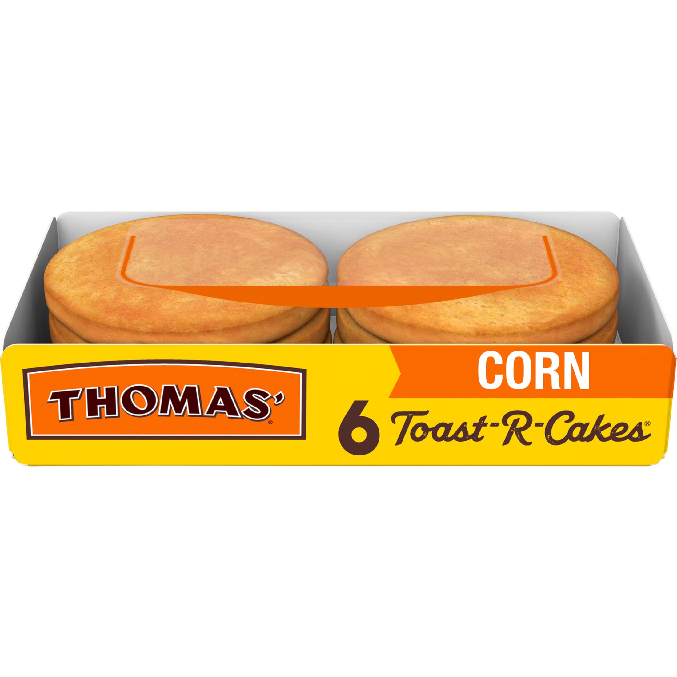 Thomas' Toast-R-Cakes Corn Cakes, 6 count, Corn Bread, 7 oz Tray