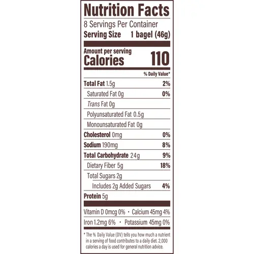 Thomas' Bagel Thins Everything Bagels, 8 count, Pre-sliced Bagels, 13 oz Bag thumbnail 3