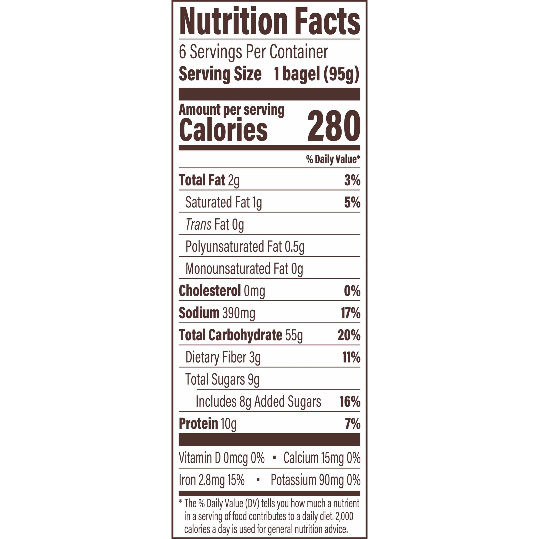 Thomas' Blueberry Bagels, 6 count, Pre-sliced Bagels, 20 oz Bag thumbnail 3