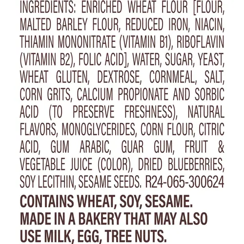 Thomas' Blueberry Bagels, 6 count, Pre-sliced Bagels, 20 oz Bag thumbnail 4