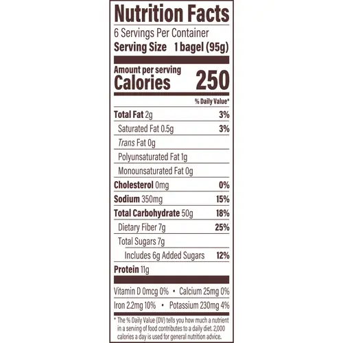 Thomas' Whole Wheat Bagels, 6 count, Pre-sliced Bagels, 20 oz Bag thumbnail 3