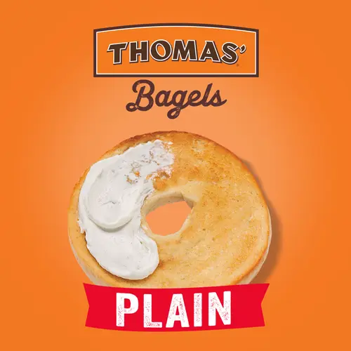 Thomas' Plain Bagels, 6 count, Pre-sliced Bagels, 20 oz Bag thumbnail 3